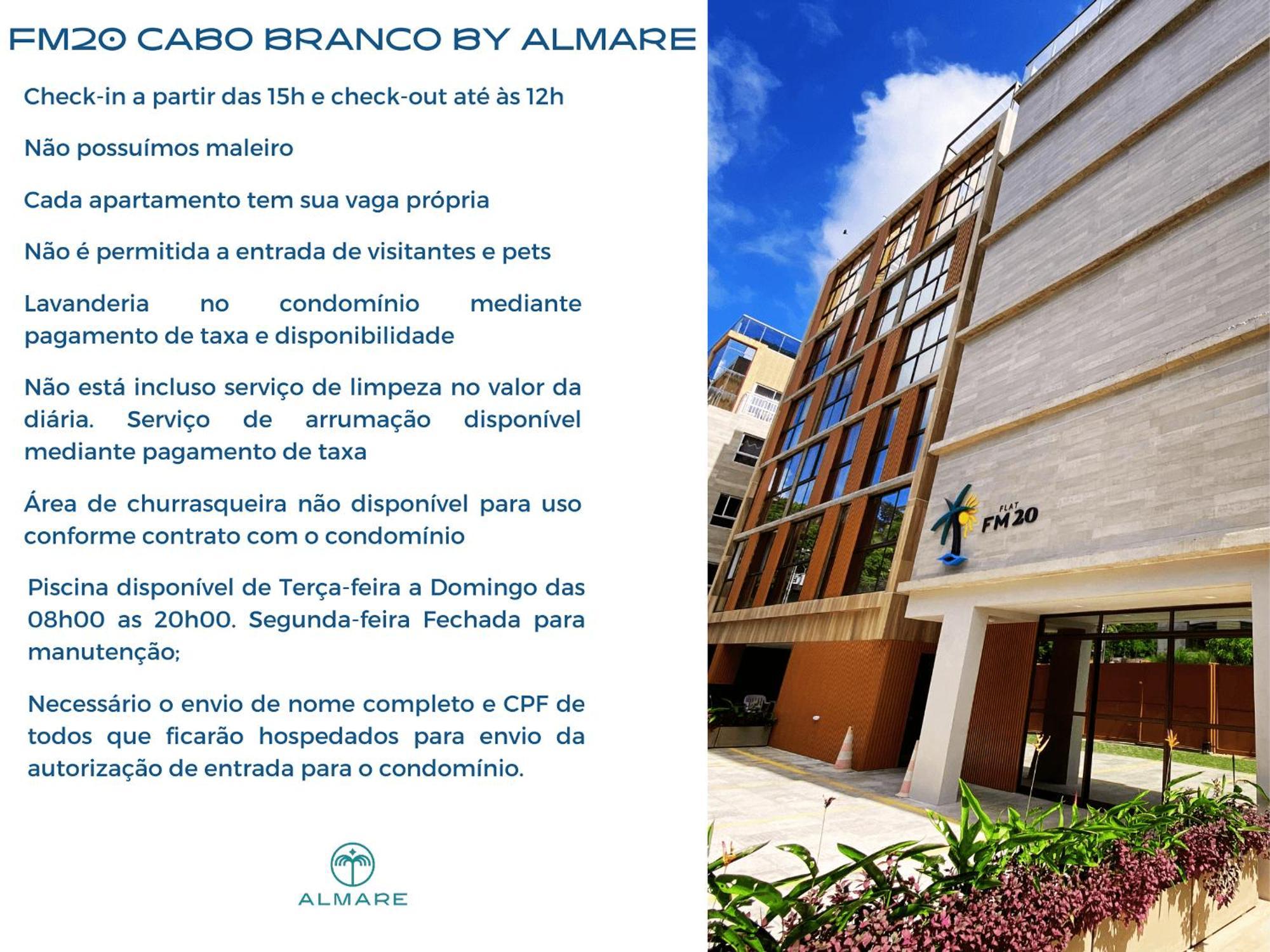 Flat Fm20 Cabo Branco Comfort - By Almare Apartment *